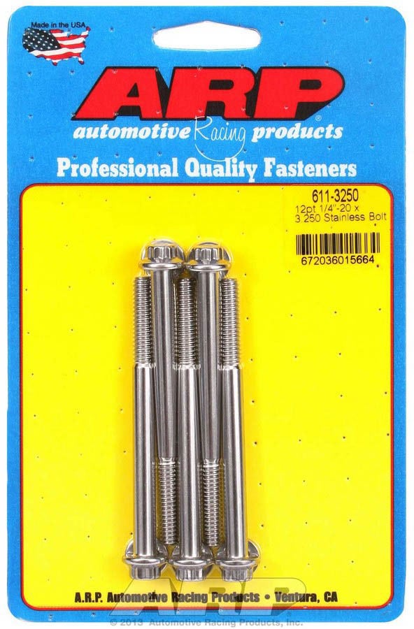 S/S Bolt Kit - 12Pt. (5) 1/4-20 X 3.250 S/S Bolt Kit - 12Pt. (5) 1/4-20 X 3.250